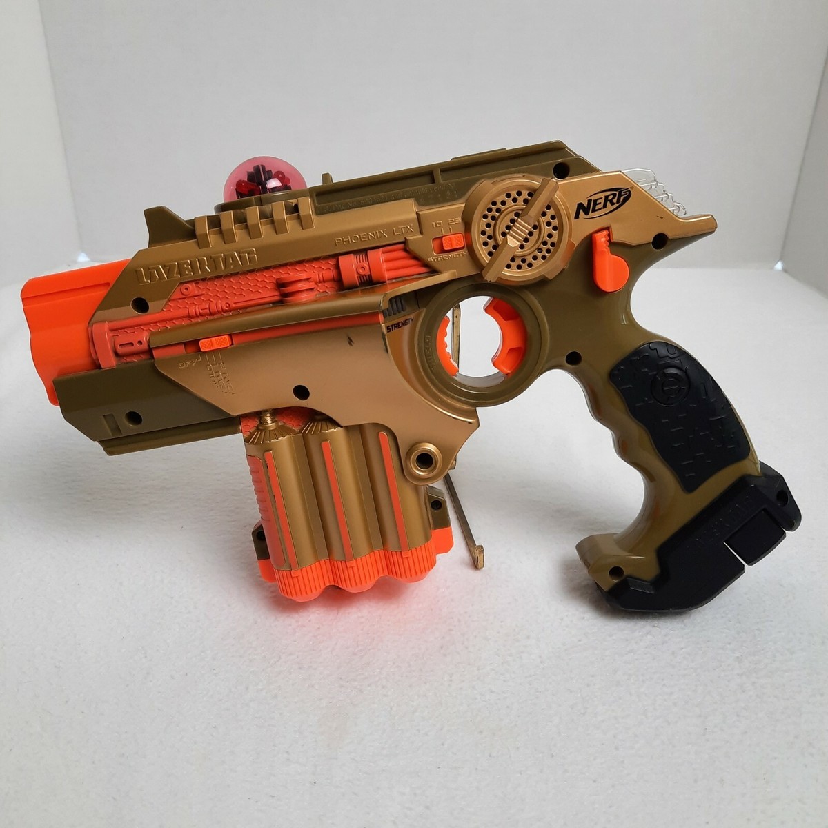 Nerf Tiger Electronics Lazer Tag Phoenix LTX Blaster Gun Gold