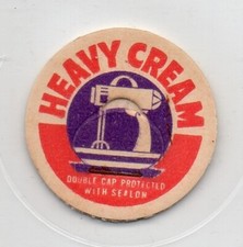 Milk Bottle Cap- HEAVY CREAM- DOUBLE CAP PROTECTED WITH SEALON -generic- 1 5/16"