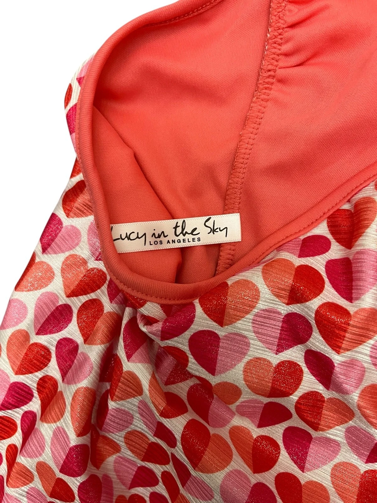 Lucy In The Sky Halter Mini Abito Bodycon Flirty Romantico Cuore Rosa San Valentino M