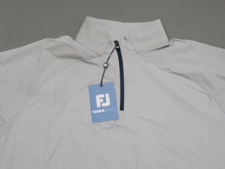 FootJoy Golf 1/4 Zip Pullover Tempo Series Mens Medium Gray Nylon Spandex Jacket - Image 2 of 4