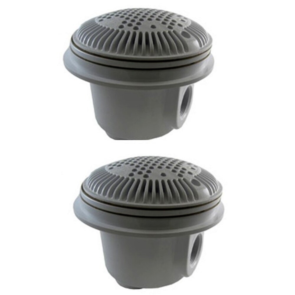 Hayward WG1048AVDGRPAK2 8"" Dual Suction Dark Gray Outlet for Vinyl Pool-Set of 2