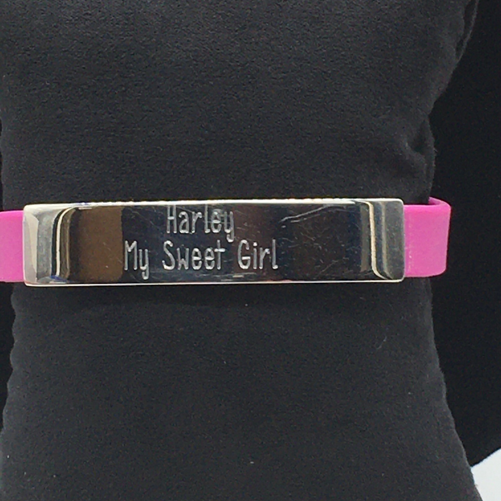 Rustic Cuff Charay Bracelet Monogramed Slider "Ha… - image 7