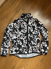 Ralph Lauren Jacket Womens S Active Lightweight Windbreaker Floral Black White