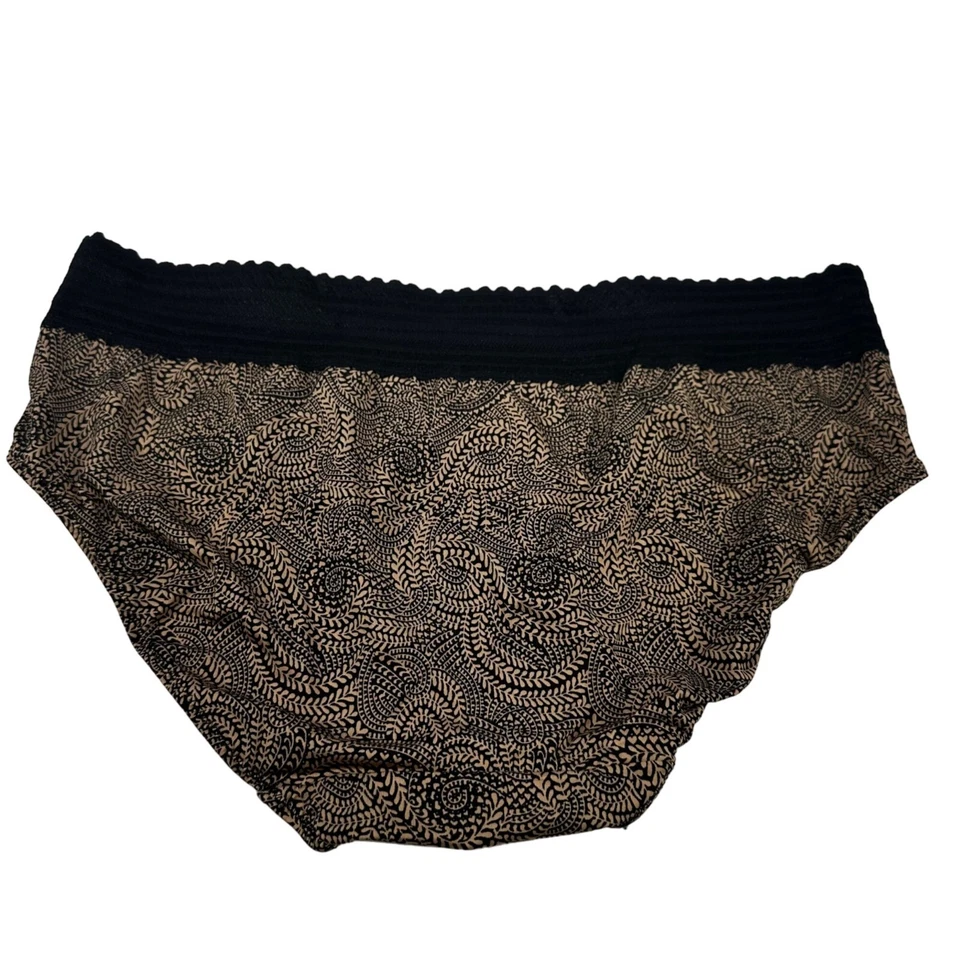 Warner's Mujer Talla 10 3XL Panty Calzoncillo Hipster Encaje Cintura Negro Marrón Nuevo Foto 2 de 4