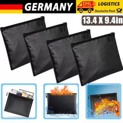 24*34CM Feuerfeste Taschen Feuersichere Wasserabweisend Dokumententasche Hülle 