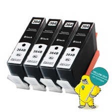 4 Black Ink unbrand fits for HP 364XL Deskjet 3070A 3524 Officejet 4610 4620