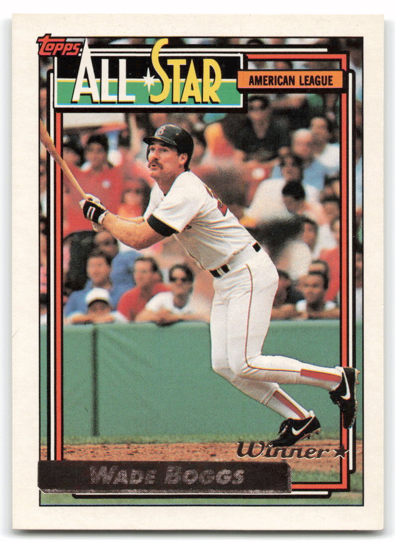 1992 Topps #399 Wade Boggs Gold Winner AS Boston Red Sox B3X