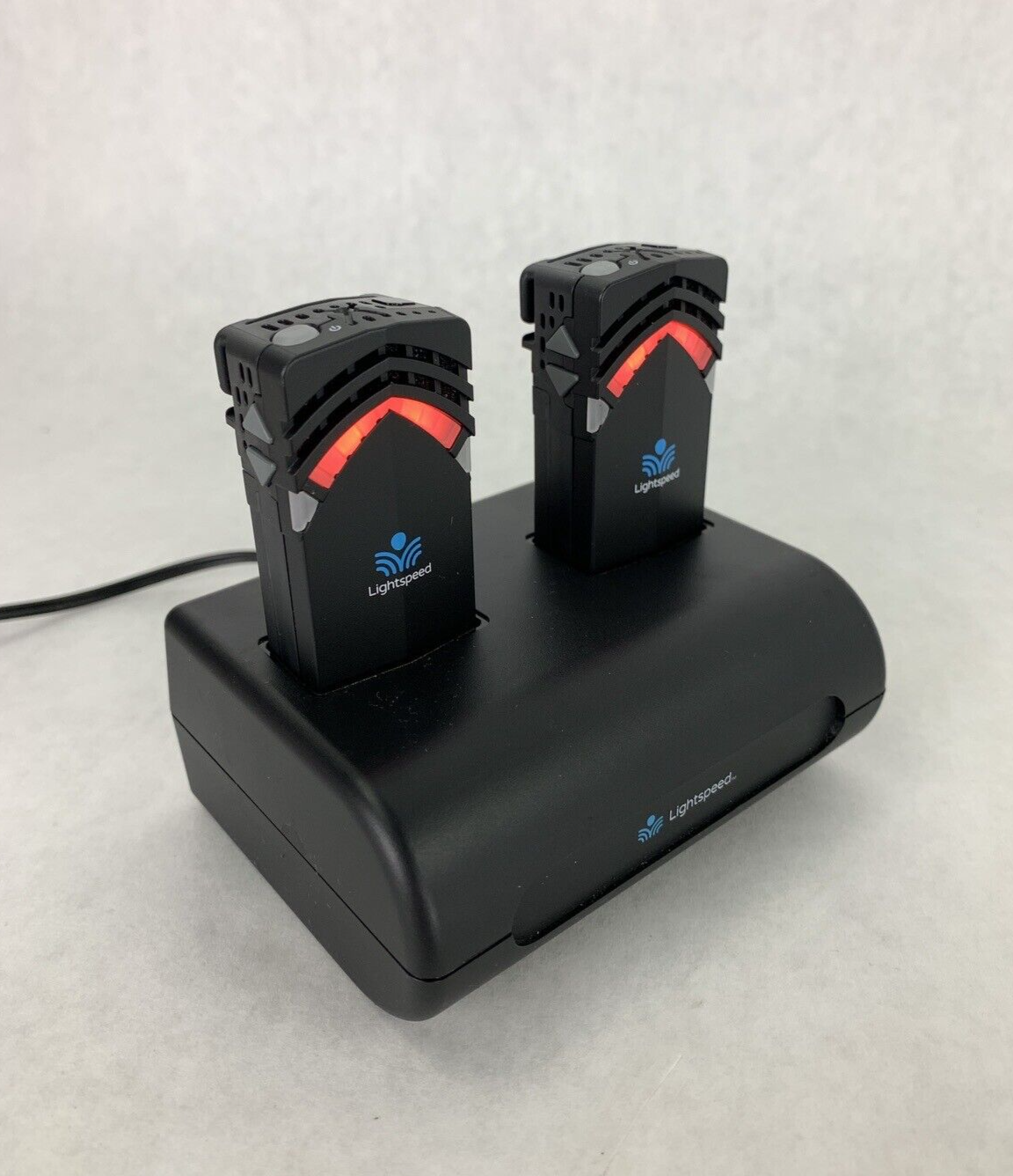 Pair of LightSpeed FlexMike Microphones FMN w/ FSC Charging Dock and AC