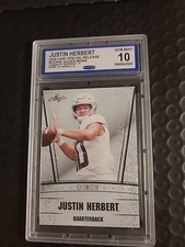 2020 Leaf Draft Football #RS-06 Justin Herbert Silver Rookie Card Graded CGC 9.5. rookie card picture