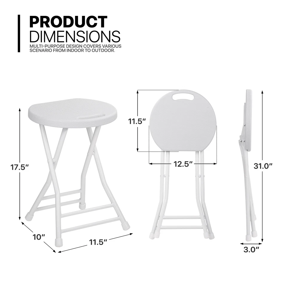 Foldable Dining Set[ROUND TABLE+6 CHAIRS]32" Portable Picnic Desk Camping Stool - Image 3 of 4