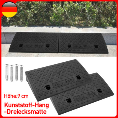 1/2 STK Bordsteinrampe Plastik Rampe Schwellenrampe Auffahrrampe Auffahrhilfe DE