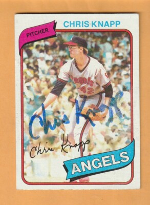 Chris Knapp California Angels AUTO Signed 1980 Topps Central Michigan Chippewas