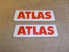 VINTAGE ATLAS TIRE RACK SIGNS ADVERTIZING PARTS GAS STATION OIL CAN