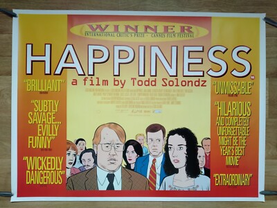 HAPPINESS (1998)rare original QUAD POSTER -Cannes Winner- Philip Seymour Hoffman