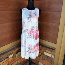 Anthropologie | Smocked Tangiers Dress Pleated Floral Rose Dress | Size Medium