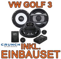 VW Golf 3 III Crunch GTI Lautsprecher Boxen Einbauset 16Cm 2-WEGE Neuware