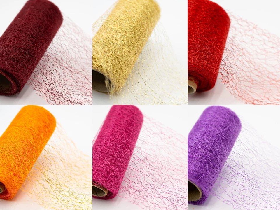 STOFF-KOLLEKTION Deko Rolle Tischläufer Tischband Dekonetz Tischdeko Netzgewebe 12 cm x 5 m Lang