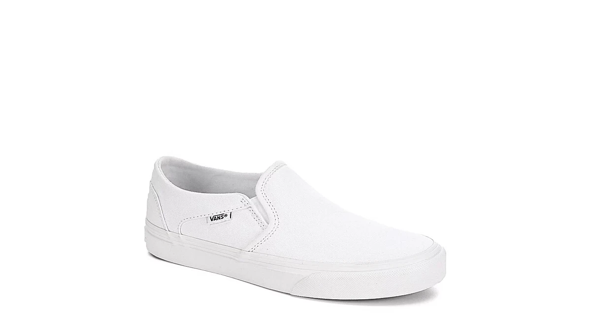 Vans Asher Basic VN0A32QMI7Q Women s White Slip On Athletic Skate Shoes KHO137