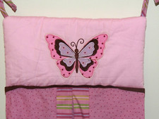 NOJO EMILY DIAPER STACKER BUTTERFLY PINK BROWN PURPLE