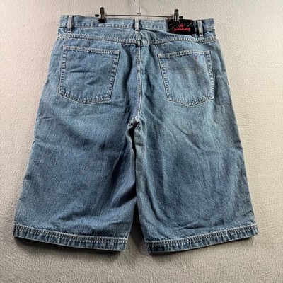 Vintage FUBU Jorts Mens 40 Blue Denim Baggy Jean Shorts Y2K | eBay