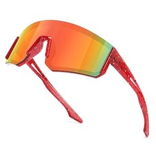 Youth Baseball Sunglasses for Boys Girls Age 6-12 Softball Cycling S08-red
