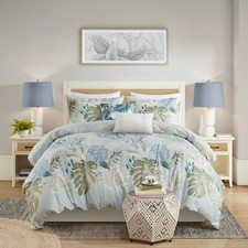 6 Pieces Tropical Print Comforter Sets Machine Washable Bedroom Comfortable
