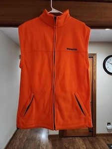 Winchester Sportsman Hunting Vest Mens Medium Full Zip Orange EUC 