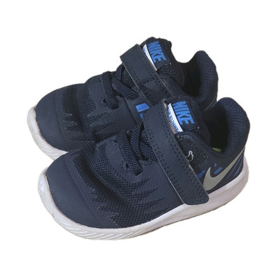 Nike Baby Size 4C Navy/Blue Mesh Low Top Athletic Sneaker Hook & Loop Strap