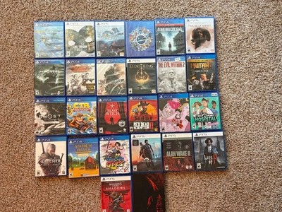 25 PS4/5 games, all work, & some include bonuses such as CDs, steelbooks, & maps