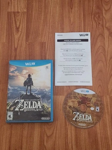 Legend of Zelda Breath of the Wild Wii U Nintendo With Authentic Disc & Case