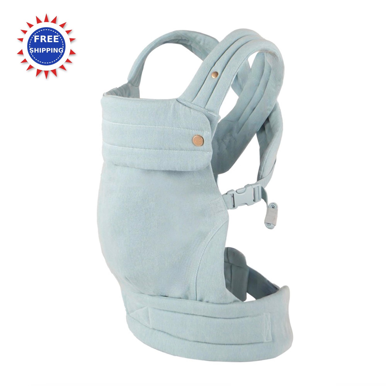 Ergonomic Baby Carrier Newborn to Toddler Lightweight Breathable Cotton Infant-image