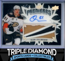 2024-25 Upper Deck Ice Olen Zellweger Premieres Rookie Patch Auto #1/1 B224