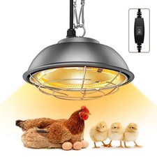 350 Watt Heat Lamp for Chickens - Chicken Coop Heater with Carbon Fiber Bulb,...