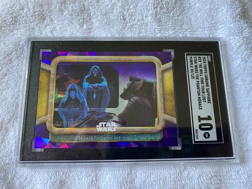 2024 Topps Chrome Sapphire Star Wars #29 35/125 Purple Graded 10 Gem Mint SGC