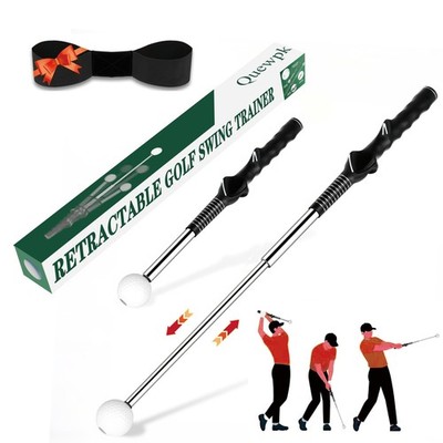 Quewpk Golf Swing & Grip Trainer with Arm Band for Right & Left black