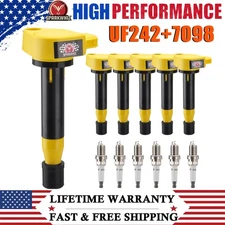 6x Ignition Coil and 6x Iridium Spark plug For Honda Odyssey Accord Acura UF242