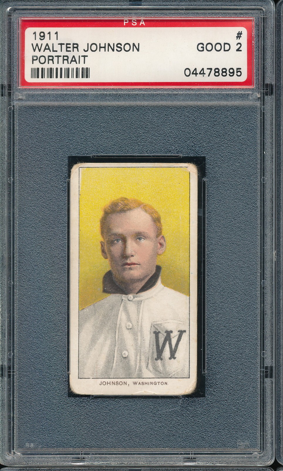 T206 Sweet Caporal 150 Factory 649 OP Walter Johnson Portrait PSA 2 - Washington