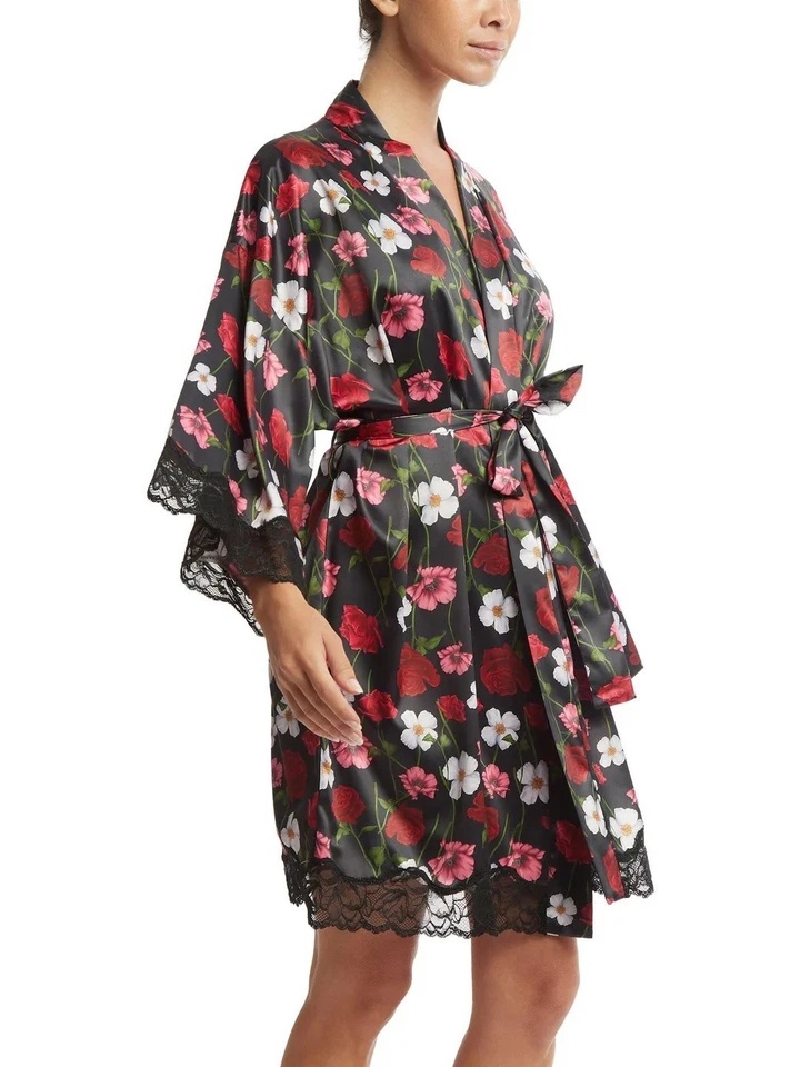 NWT Hanky Panky Luxe Satin Kimono Robe 'Am I Dreaming' Size XS-S 1SR114 LT ED - Image 3 of 4