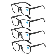 4 Pack Plastic Reading Glasses for Men Women Readers 1.0 1.5 2.0 2.5 3.0 3.5 4