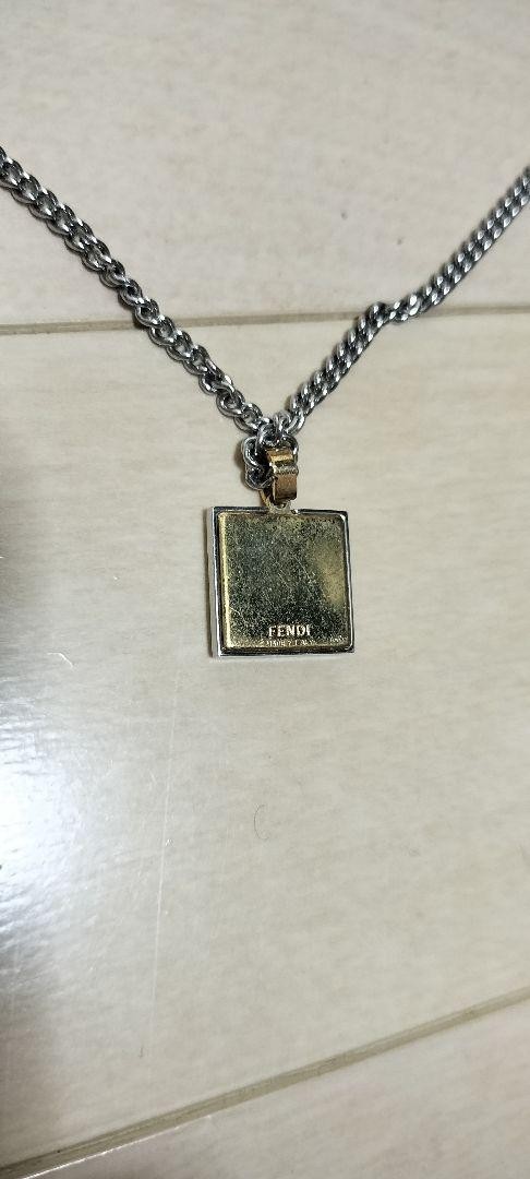 FENDI Necklaces Pendants Steel Bronze Brass Palladium Square Chain Gold image 4
