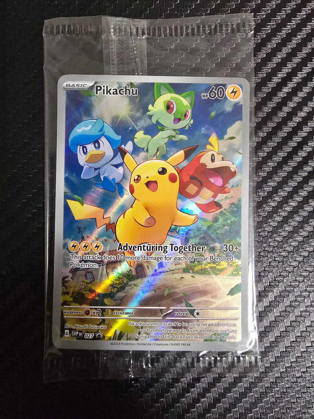 Pikachu #27 SEALED Pokemon TCG Black Star Promo Near Mint Paldea Evolved ETB 027