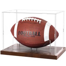 Football Display Case Acrylic Clear, Football Stand Holder Full Size with Sol...