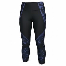 Under Armour Womens size small compression leggings, black and blue