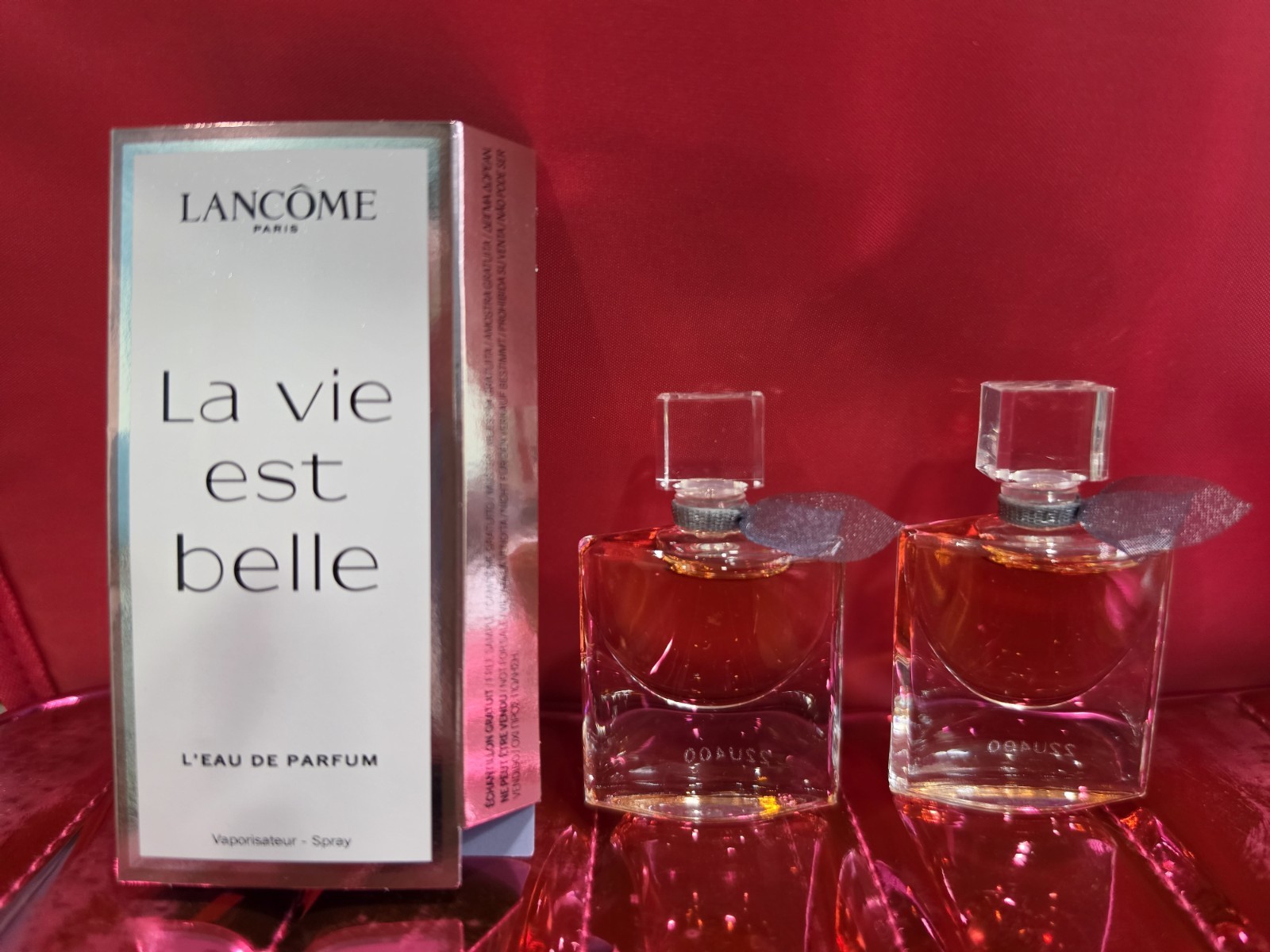 2X Lancome La Vie Est Belle Eau De Parfum 0.13 oz/4 ml Travel Size +1 MINI SPRAY