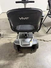 Vive 4-Wheeled Electric Mobility Scooter Silver & Black Front Basket