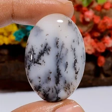 Genuine Dendrite Opal Oval Shape Cabochon Loose Gemstone 30 Ct. 34X23X5 mm
