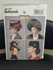 Butterick Vintage Retro Fascinator Millinery Hats 4 styles Costume Pattern B6397