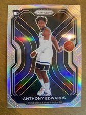 2020-21 Panini Prizm Anthony Edwards #258 Silver Prizm RC -see description