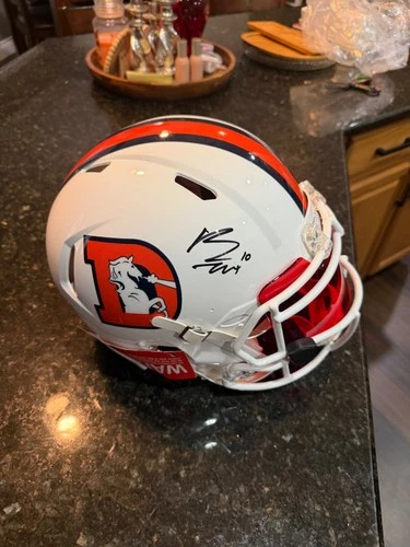 BO NIX SIGNED DENVER BRONCOS THROWBACK FULL SIZE SPEED HELMET BECKETT