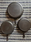 Vintage BSR Century 1950’s #7,8,10 Cast Iron 3 Piece Matched Skillet Set - Nice